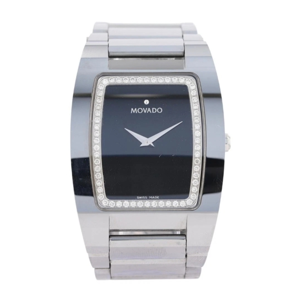 Movado Silver and Black Watch
